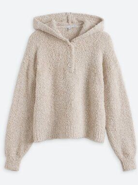 Women's Threads 4 Thought Boucle Hooded Sweater, XXL, Beige